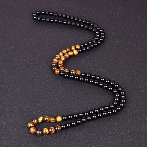 Obsidian and Tiger Eye Necklace Tiger-Universe