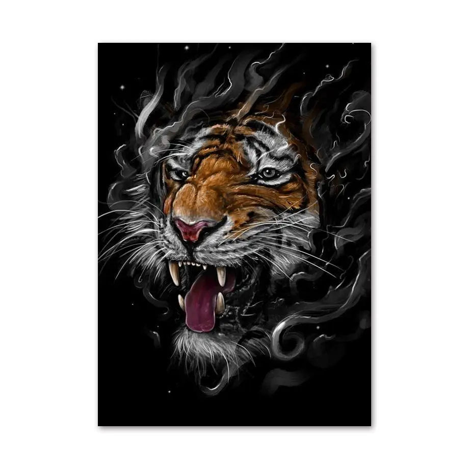PAINTING TIGER OF DARKNESS Tiger-Universe