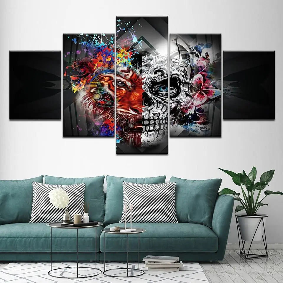 PAINTING TIGER SKULL Tiger-Universe