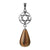 Pendant Tiger Eye Drop and Star of David Tiger-Universe