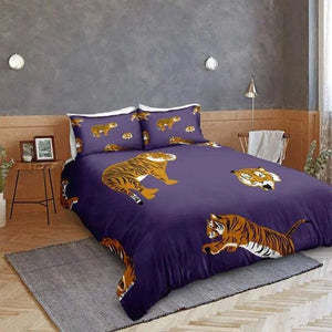 Purple Tiger Comforter Set Twin