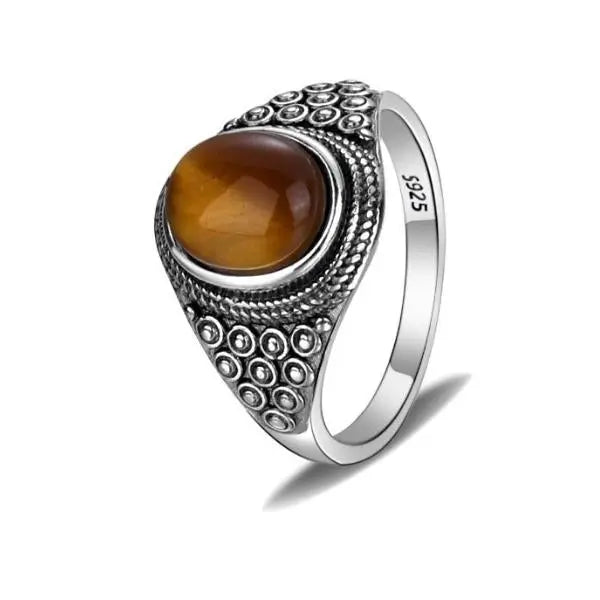 Real Tiger Eye Ring: Splendor Tiger-Universe