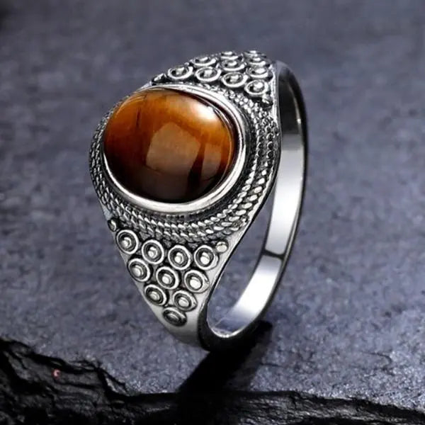 Real Tiger Eye Ring: Splendor Tiger-Universe