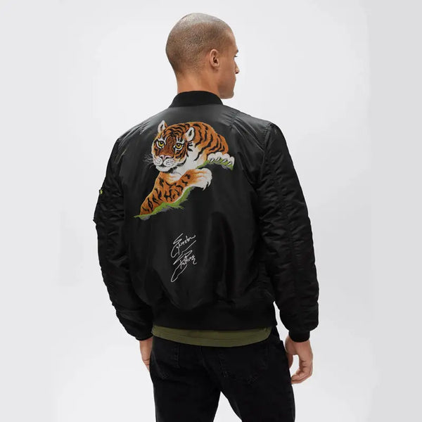 Tiger Jacket Rocky Bomber Jacket Wrestlemania Jacket Men's Rocky
