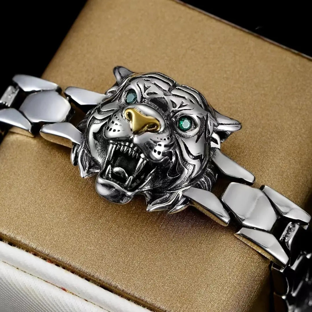 Lion with diamond attention-getting design gold plated bracelet for – Soni  Fashion®