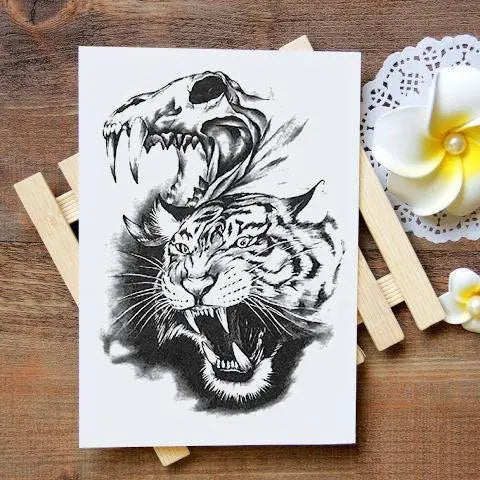Tiger and skull tattoo | Tiger tattoo, Tiger tattoo sleeve, Tiger face  tattoo