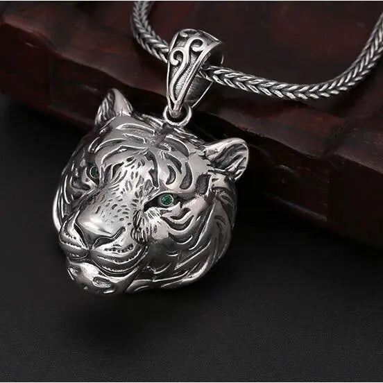 SILVER TIGER HEAD NECKLACE Tiger-Universe
