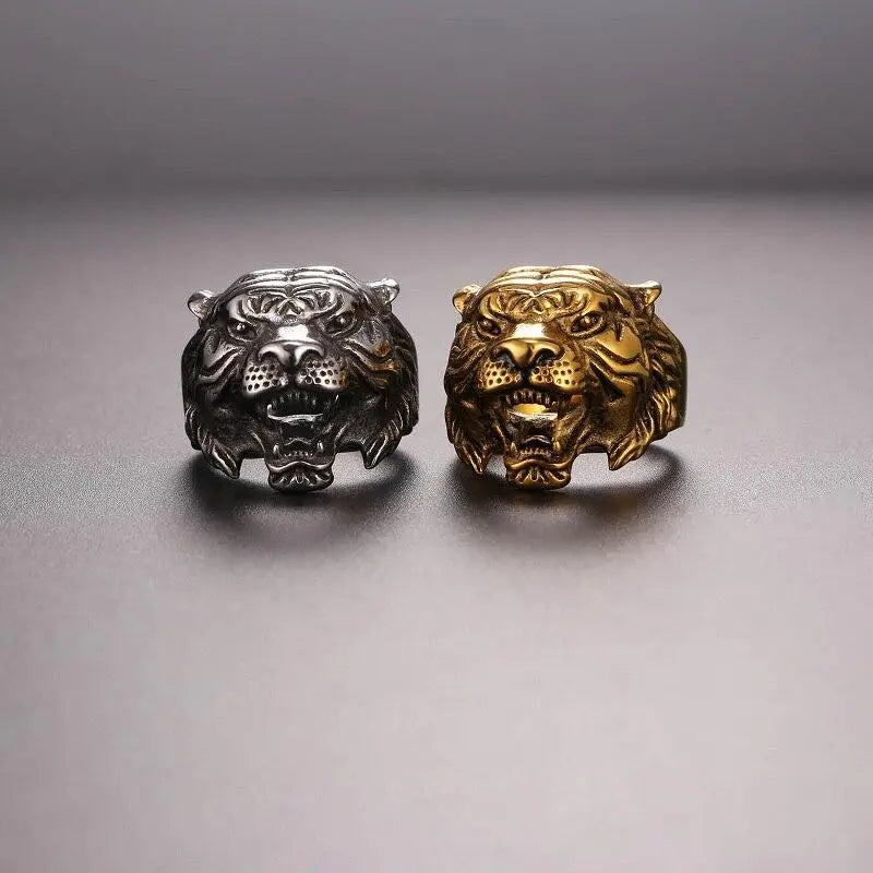 STAINLESS STEEL TIGER RING CARNIVOROUS