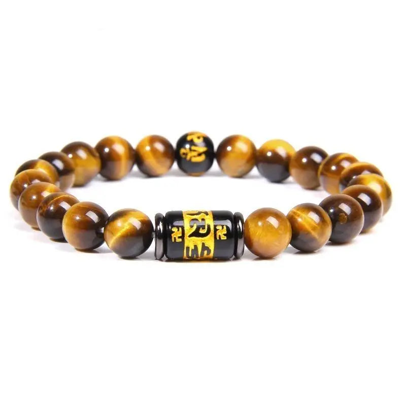 SWASTIKA TIGER EYE BRACELET