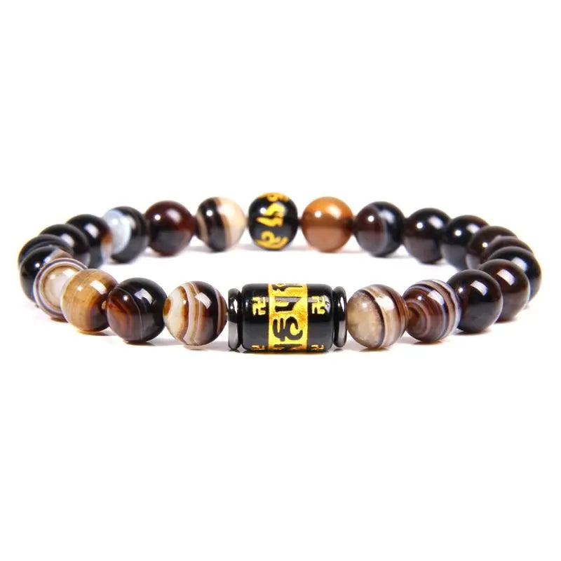 SWASTIKA TIGER EYE BRACELET