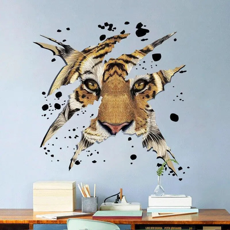 Archer Warrior Tiger 3D Wall Art Stickers Mural Decal Gamer Room