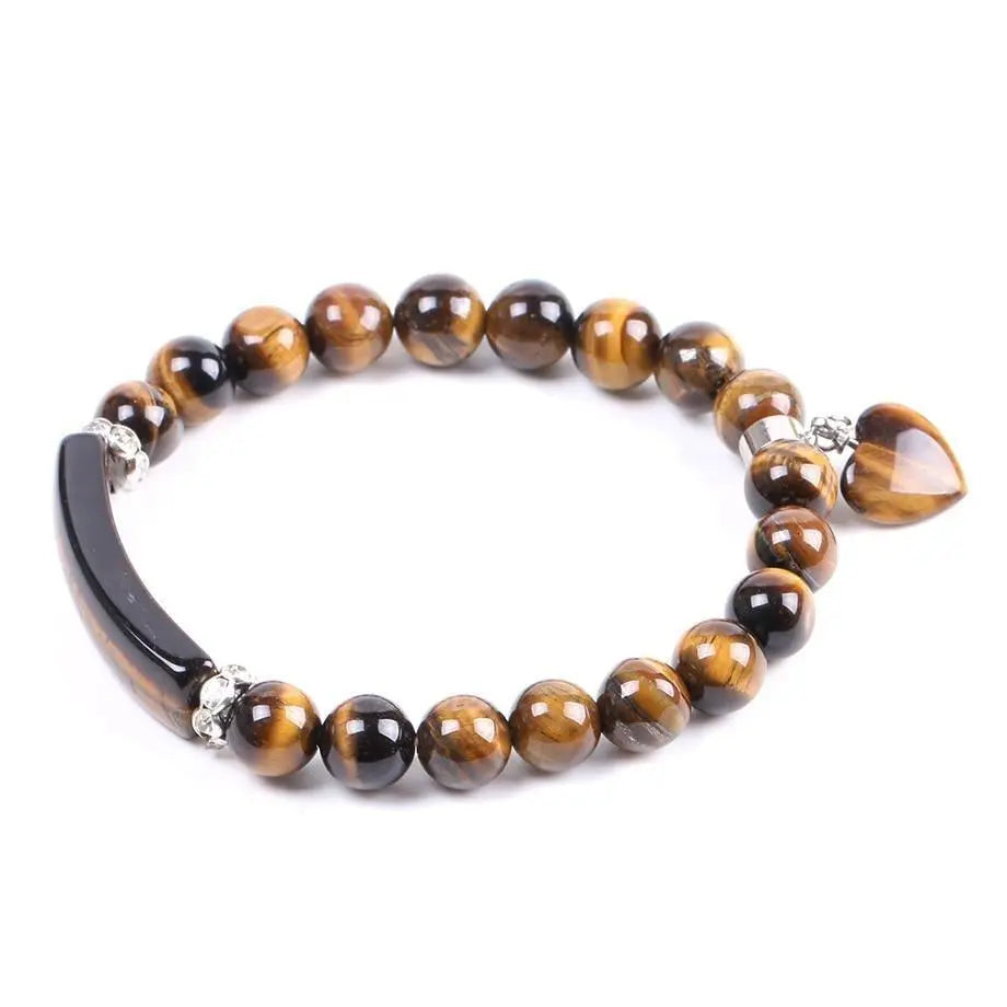 TIGER EYE BRACELET HEART