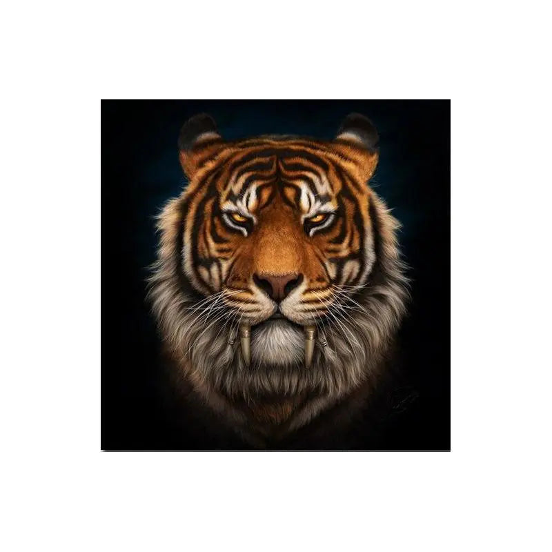 TIGER HEAD CANVAS PAINTING DIVINITY Tiger-Universe