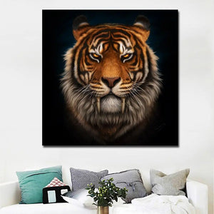 TIGER HEAD CANVAS PAINTING DIVINITY Tiger-Universe
