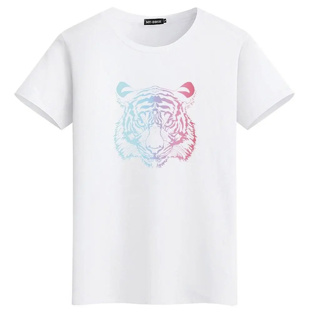 Printed T-shirt - White/Tiger - Ladies