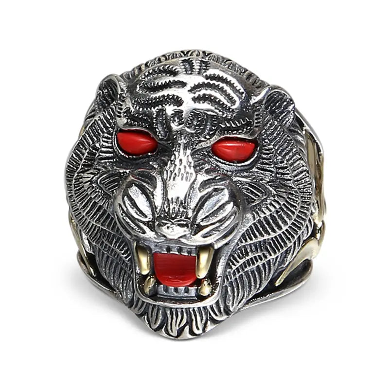 TIGER MONSTER RED EYE STONE RING Tiger-Universe
