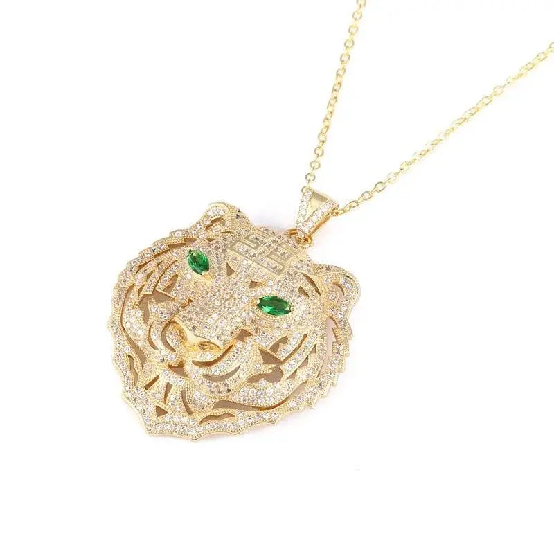 TIGER NECKLACE WITH JADE EYES