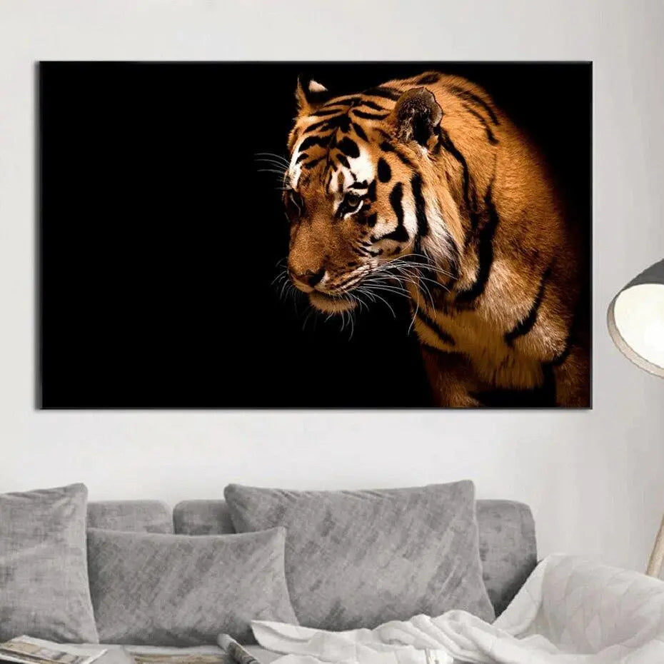 TIGER PAINTING BLACK BACKGROUND Tiger-Universe