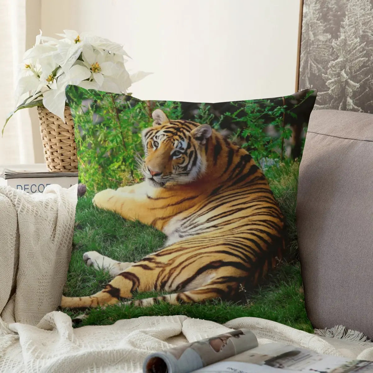 TIGER PILLOWCASE GREEN REST Tiger-Universe