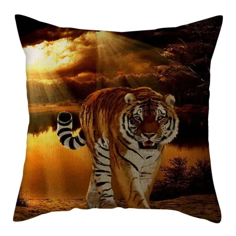 TIGER SUNSET CUSHION COVER Tiger-Universe