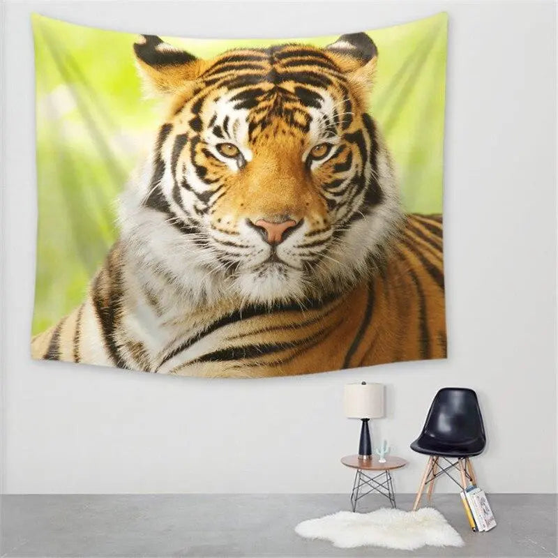 TIGER WALL TAPESTRY NATURAL BEAUTY Tiger-Universe