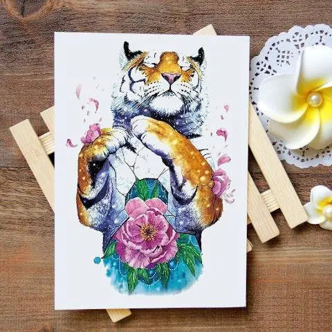 TIGER &amp; LOTUS TEMPORARY TATTOO Tiger-Universe