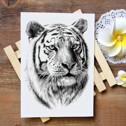 Tiger Vector Tattoo Design on White Background Stock Vector  Illustration  of design beauty 98417582