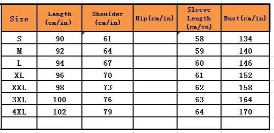 Tiger Print Coat - size guide