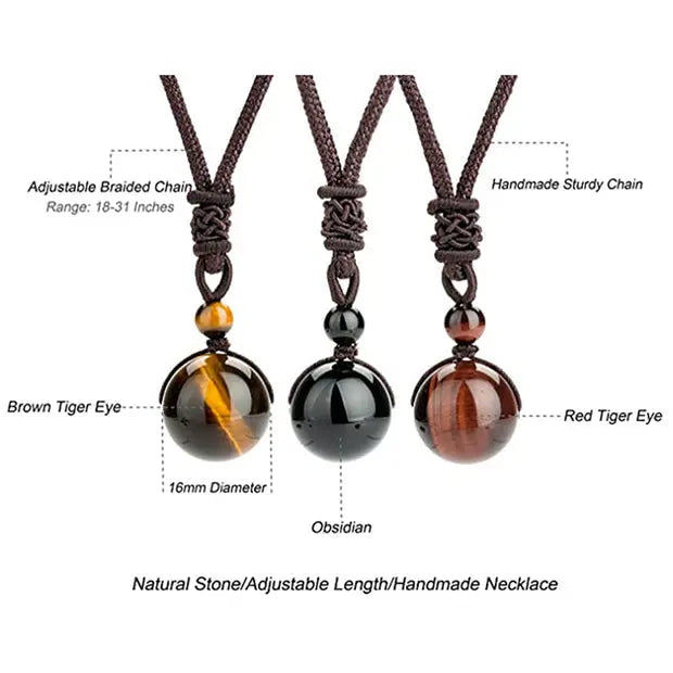 Tiger Eye Gemstone Necklace Tiger-Universe