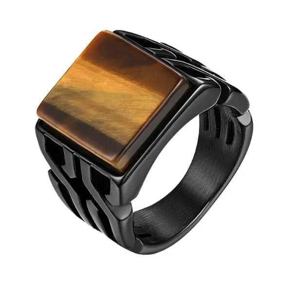 Tiger Eye Men Ring - Modern Tiger-Universe