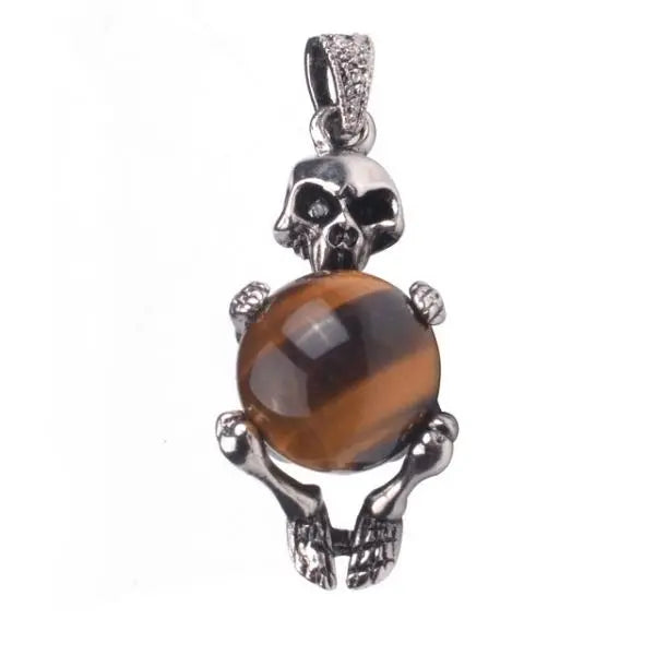 Tiger Eye Pendant for Men Skull Tiger-Universe