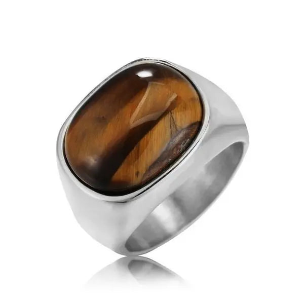 Handmade Natural TIGER EYE Gemstone 925 Sterling Silver Jewelry Ring  Handmade — Discovered