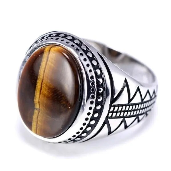 Tiger Eye Ring Silver Tiger-Universe