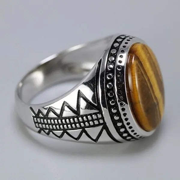 Tiger Eye Ring Silver Tiger-Universe