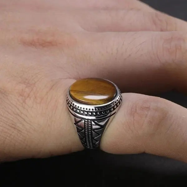 Tiger Eye Ring Silver Tiger-Universe