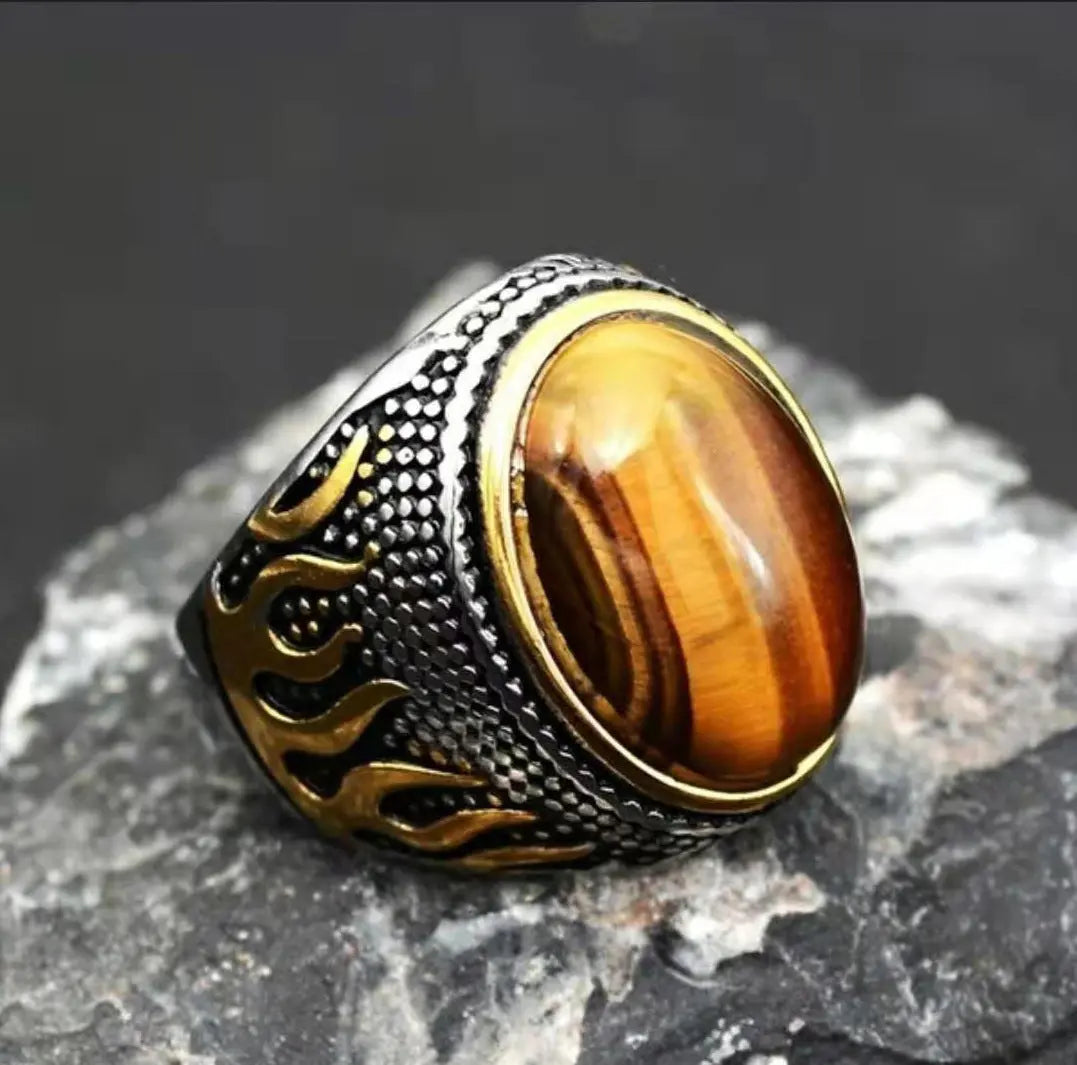 Tiger Eye Ring for Men Tiger-Universe