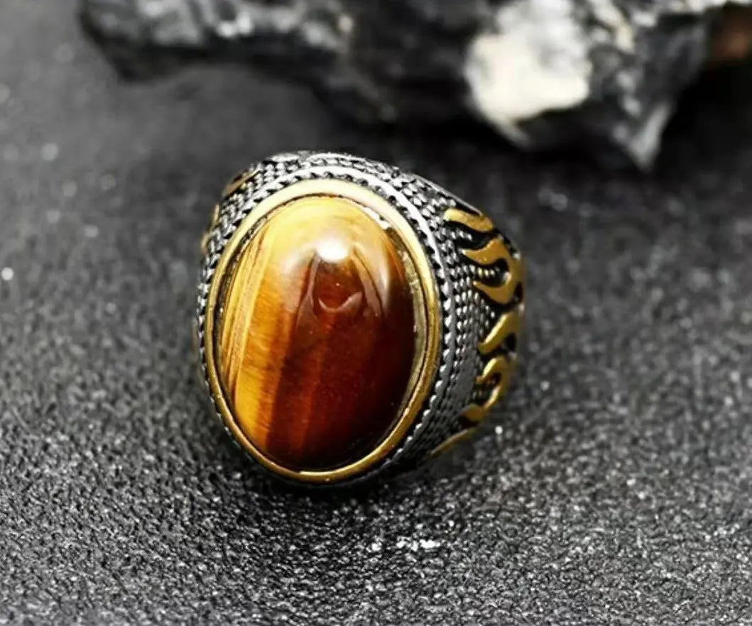 Tiger Eye Ring for Men Tiger-Universe