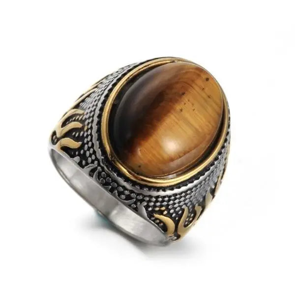 Tiger Eye Signet Ring Tiger-Universe