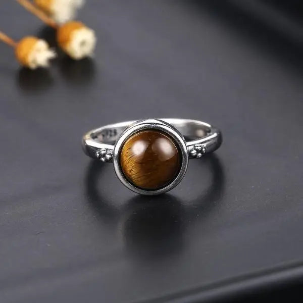 Tiger Eye Silver Ring Tiger-Universe