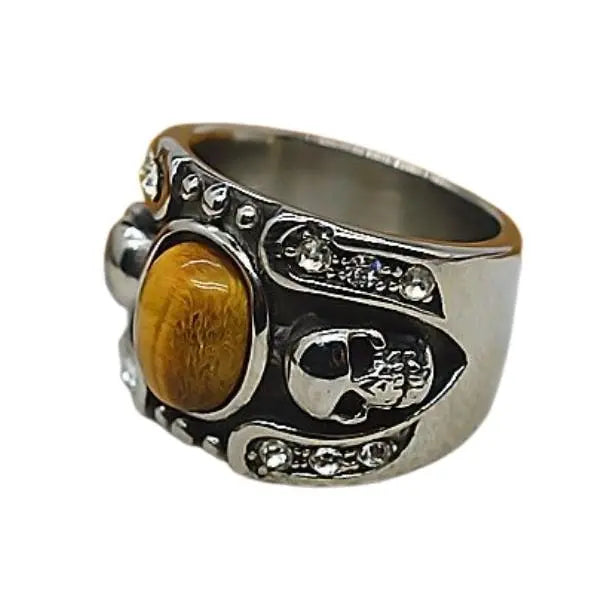 Tiger Eye Skull Ring Tiger-Universe