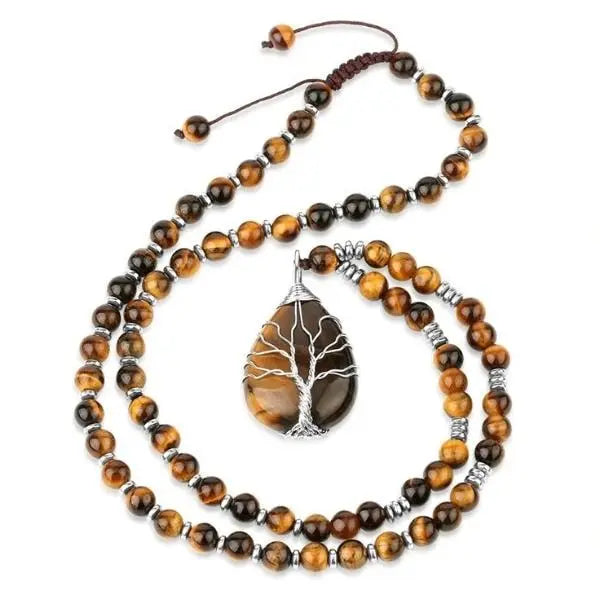 Tiger Eyes Necklace Tree of Life Tiger-Universe