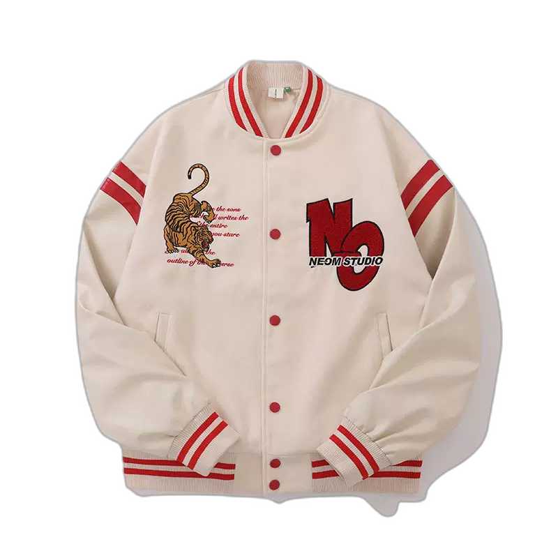  Interesting Tiger Embroidered Unisex Jacket Baseball Jacket  Coat : Clothing, Shoes & Jewelry