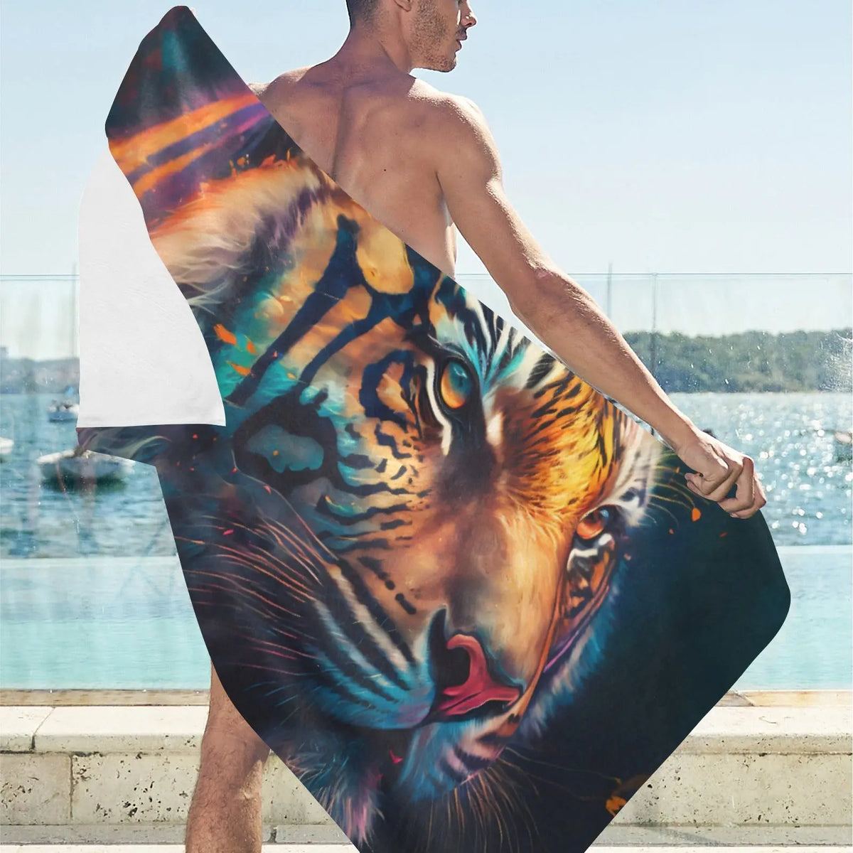 Tiger Print Beach Towel Tiger-Universe
