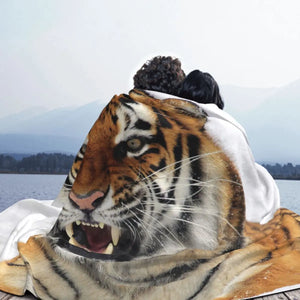 Tiger Roar Flannel Blankets Animal Lovers Novelty Throw Blankets for Bed Sofa Couch Quilt Tiger-Universe