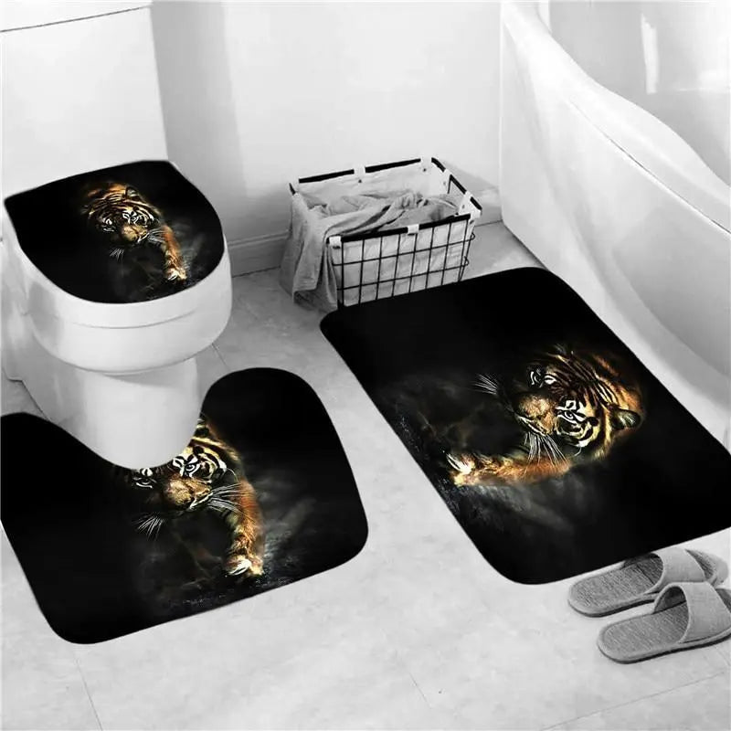 Tiger Shower Curtain Set Tiger-Universe