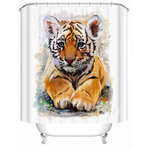 Tiger Shower Curtain flower Tiger-Universe