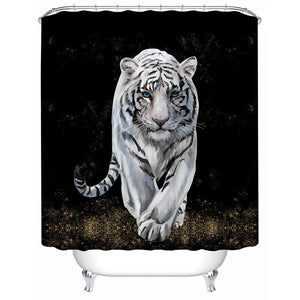 Tiger Shower Curtain flower Tiger-Universe