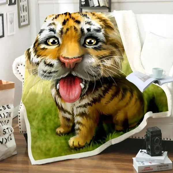 Tiger discount plush blanket