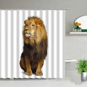 Tiger in Water Shower Curtain Tiger-Universe