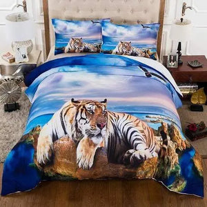 Tiger on Rivage Print Bed Set Tiger-Universe